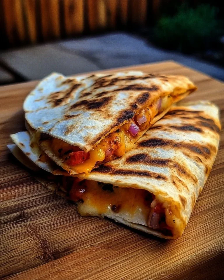 Quesadillas au barbecue avec fromage et garniture savoureuse