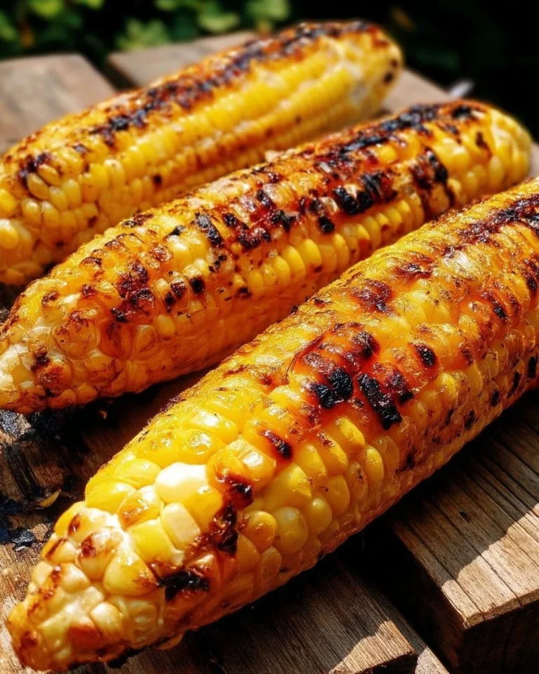 Épis de maïs grillé au barbecue, préparés selon une recette traditionnelle.