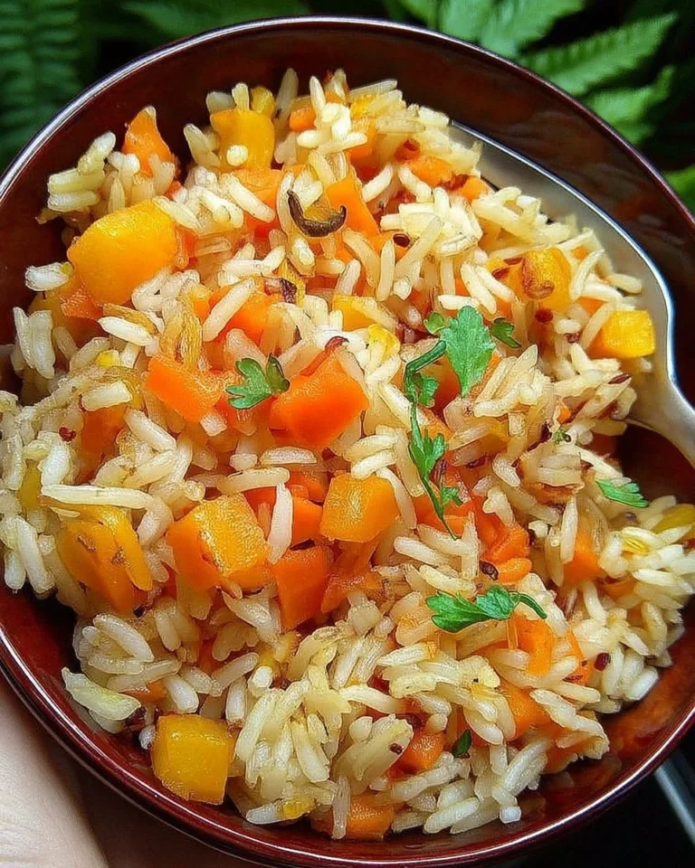Assiette de riz aux carottes économique façon pilaf
