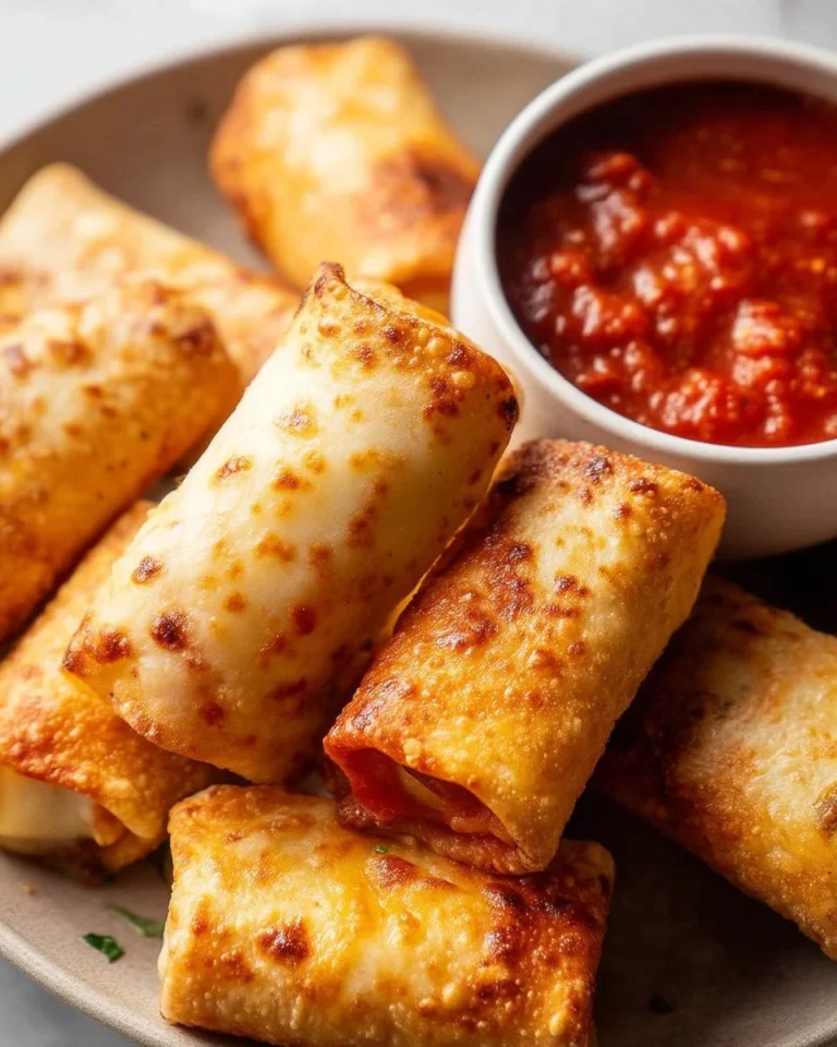Rouleaux de pizza cuits dans un air fryer, montrant une croûte dorée et garniture savoureuse.