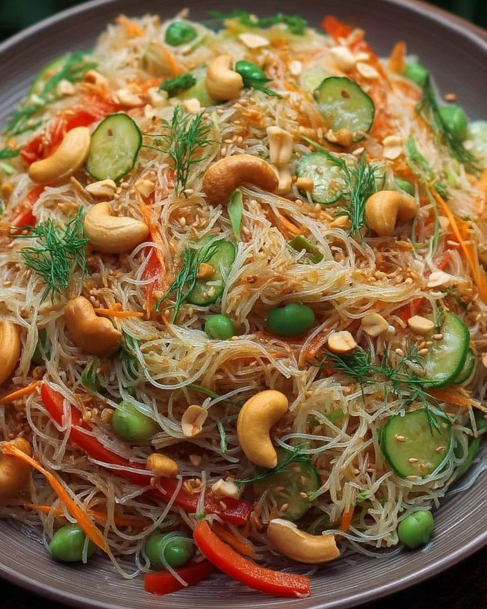 Salade croquante de vermicelles colorée et fraîche