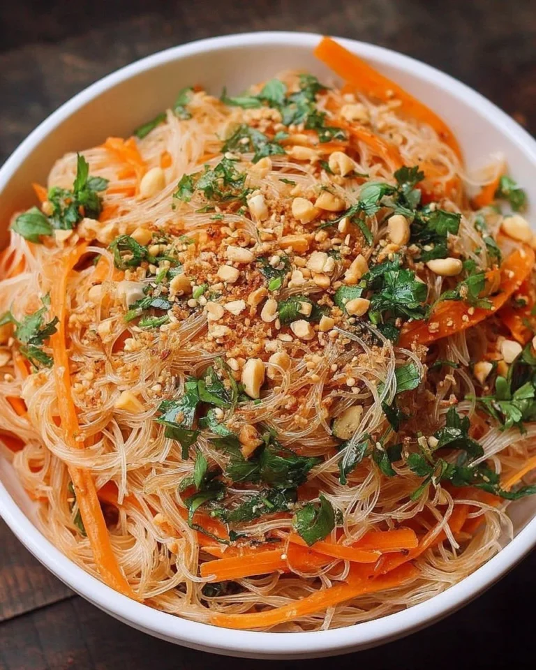 Salade de Vermicelles fraîche et colorée avec des légumes croquants