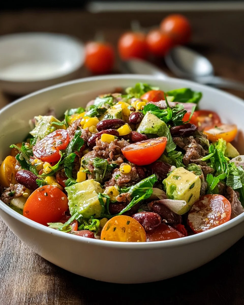 Salade Piemontaise garnie de légumes frais et d'ingrédients savoureux