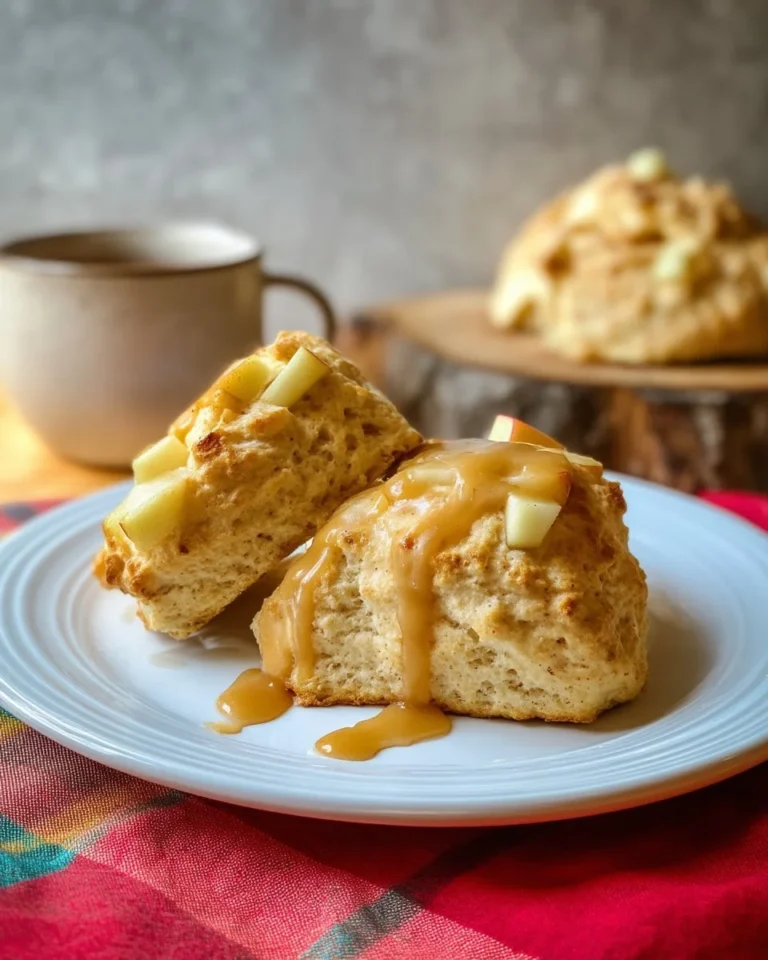 Scones à l’érable et aux pommes fraîchement cuits