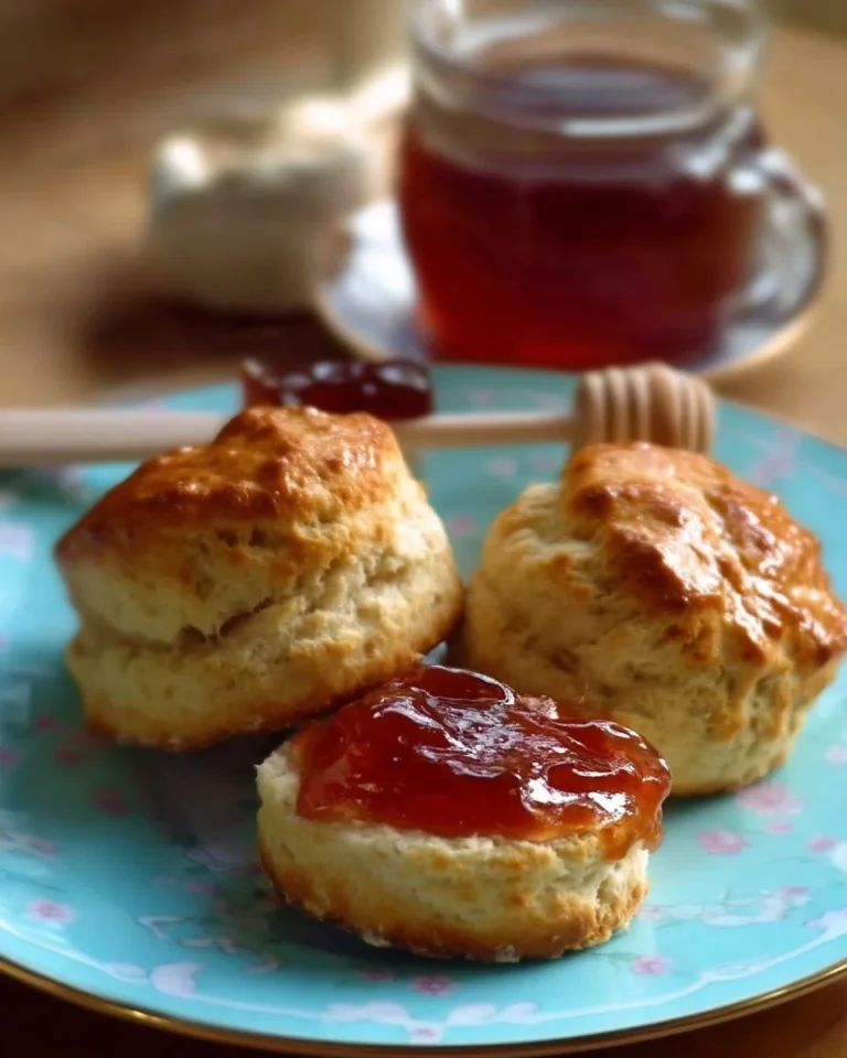Scones moelleux au sirop d'érable sur une assiette blanche