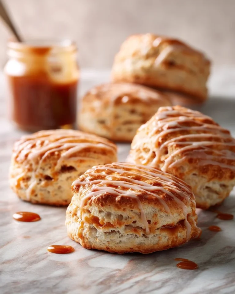Scones moelleux aux bananes et sirop d'érable sur une assiette en bois