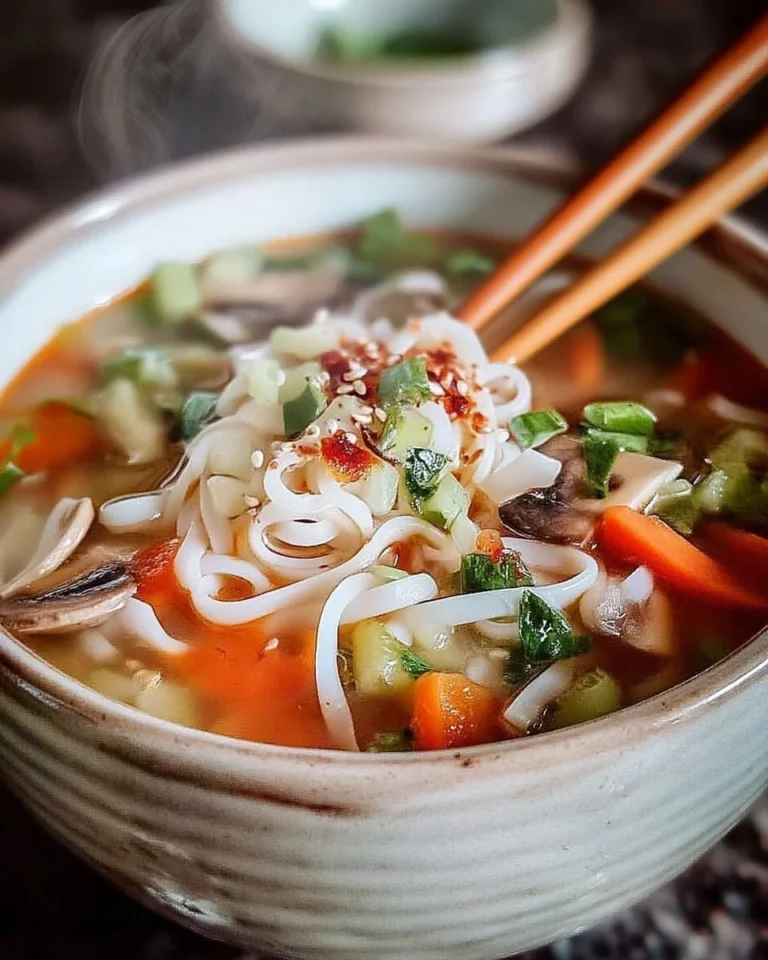Soupe de nouilles aux légumes, plat économique et savoureux