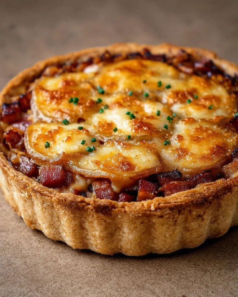 Tarte au Munster avec lardons, un plat traditionnel alsacien