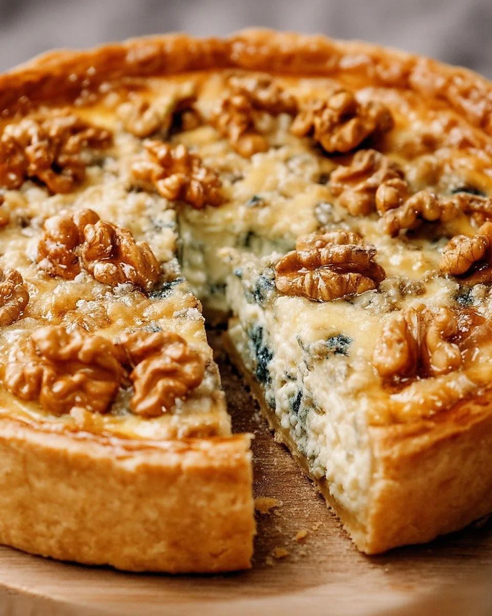 Tarte au Roquefort et aux Noix, une délicieuse recette française