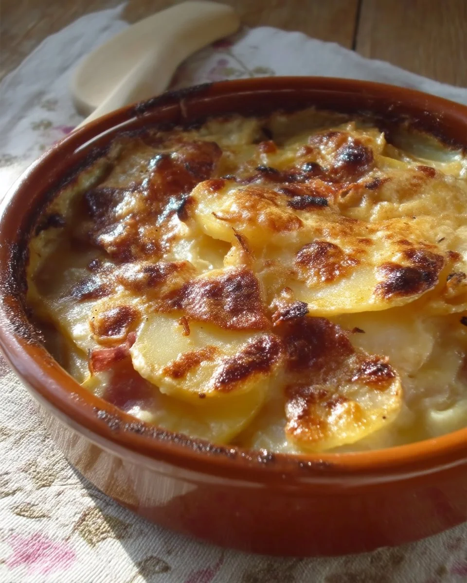 Tartiflette revisitée, un plat savoureux à base de pommes de terre et fromage