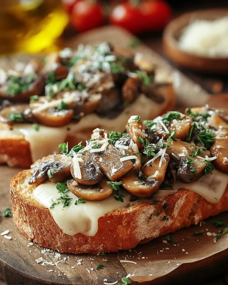 Tartine Forestière Gourmande et Fondante avec ingrédients frais et crémeux