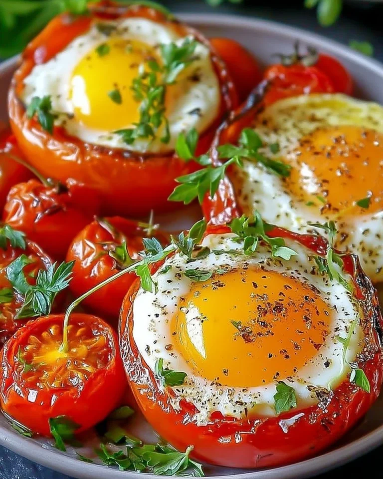 Recette de tomates rôties aux œufs au four, plat savoureux et simple