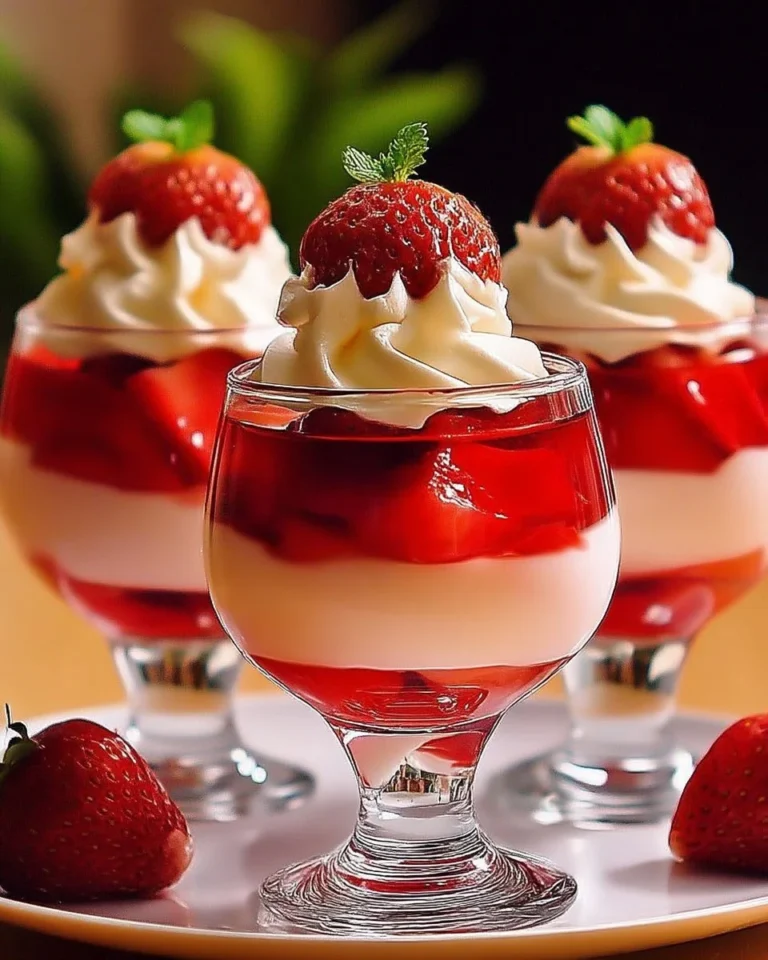 Verrine gourmande de fraises et chantilly, dessert frais et savoureux.