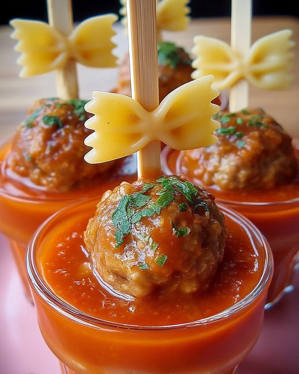 Bouchées de boulettes sauce tomate