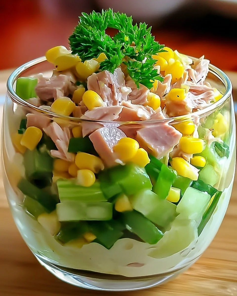 Salade croquante au thon