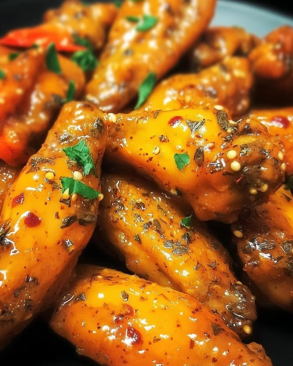 Ailes de poulet au miel et piment, délicieusement épicées