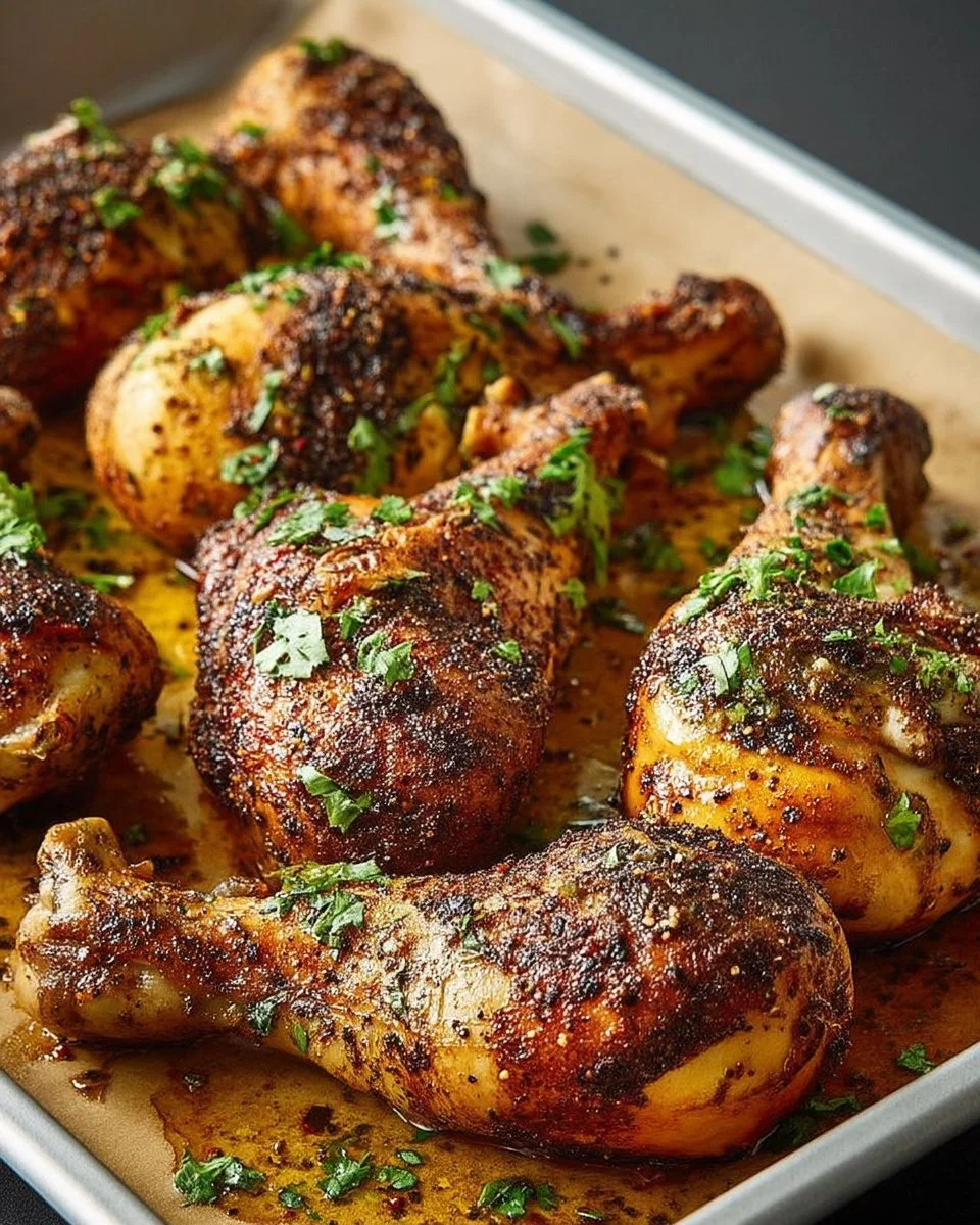 Ailes de poulet croustillantes aux épices rôties sur une assiette