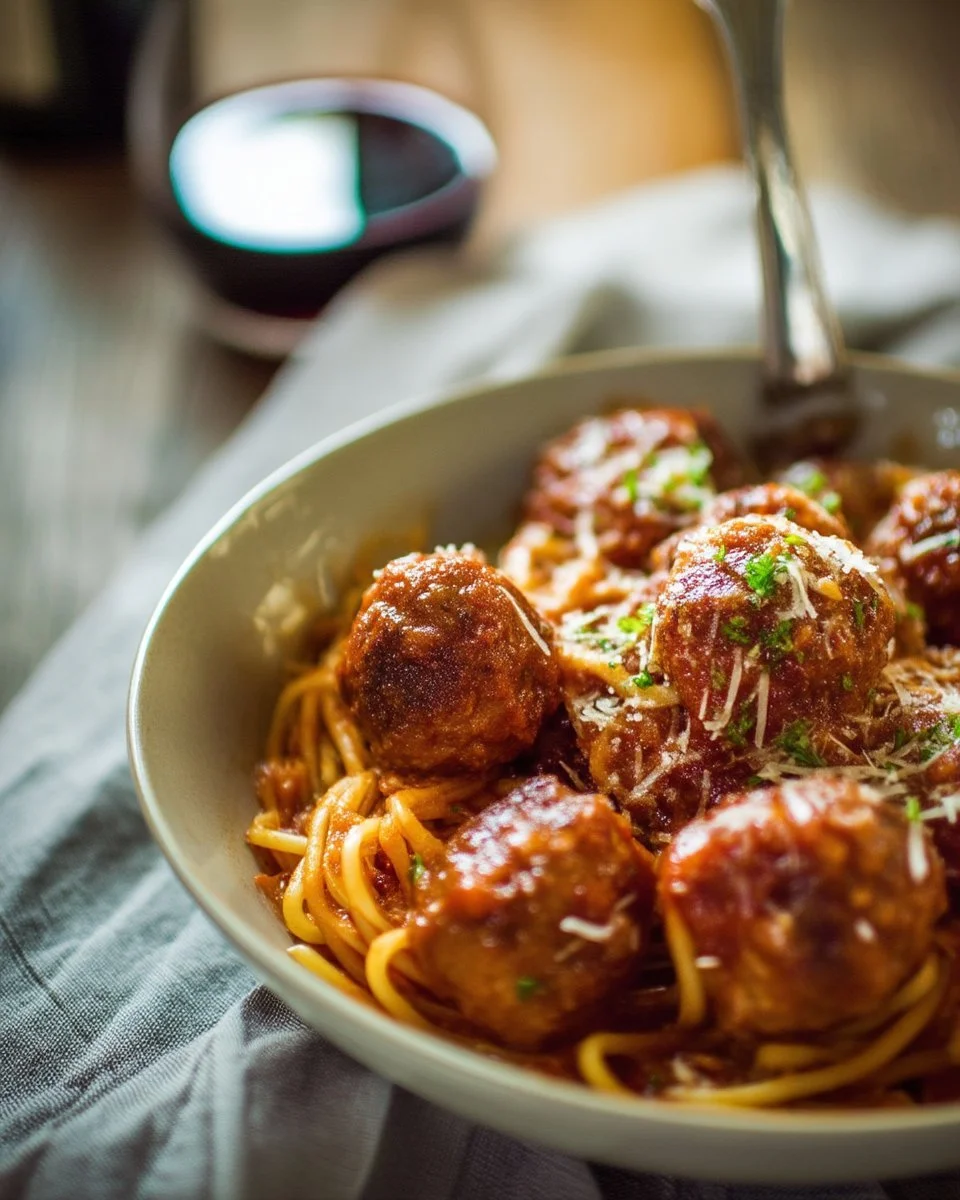 Boulettes de viande savoureuses avec sauce et herbes fraîches