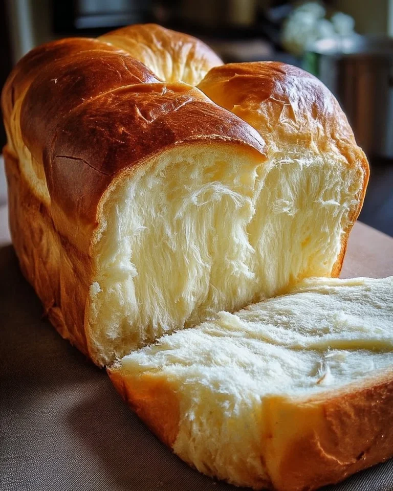 Brioche moelleuse traditionnelle fraîchement cuite, dorée et délicieuse.