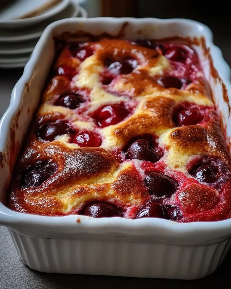 Clafoutis aux cerises maison, un dessert savoureux et appétissant
