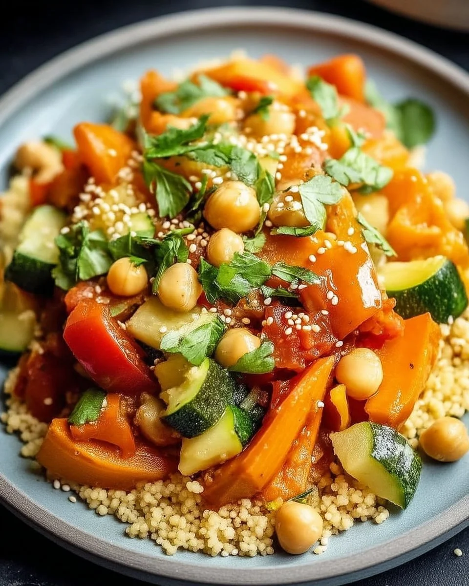 Couscous végétarien aux légumes fondants, savoureux et coloré