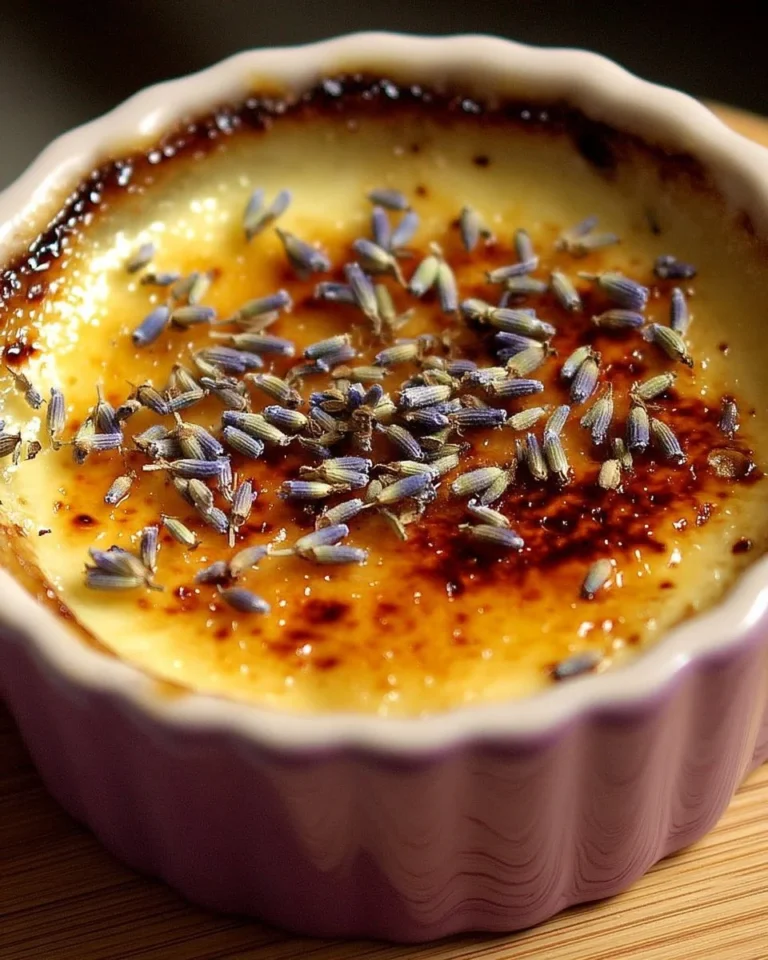 Crème brûlée florale garnie de fleurs comestibles