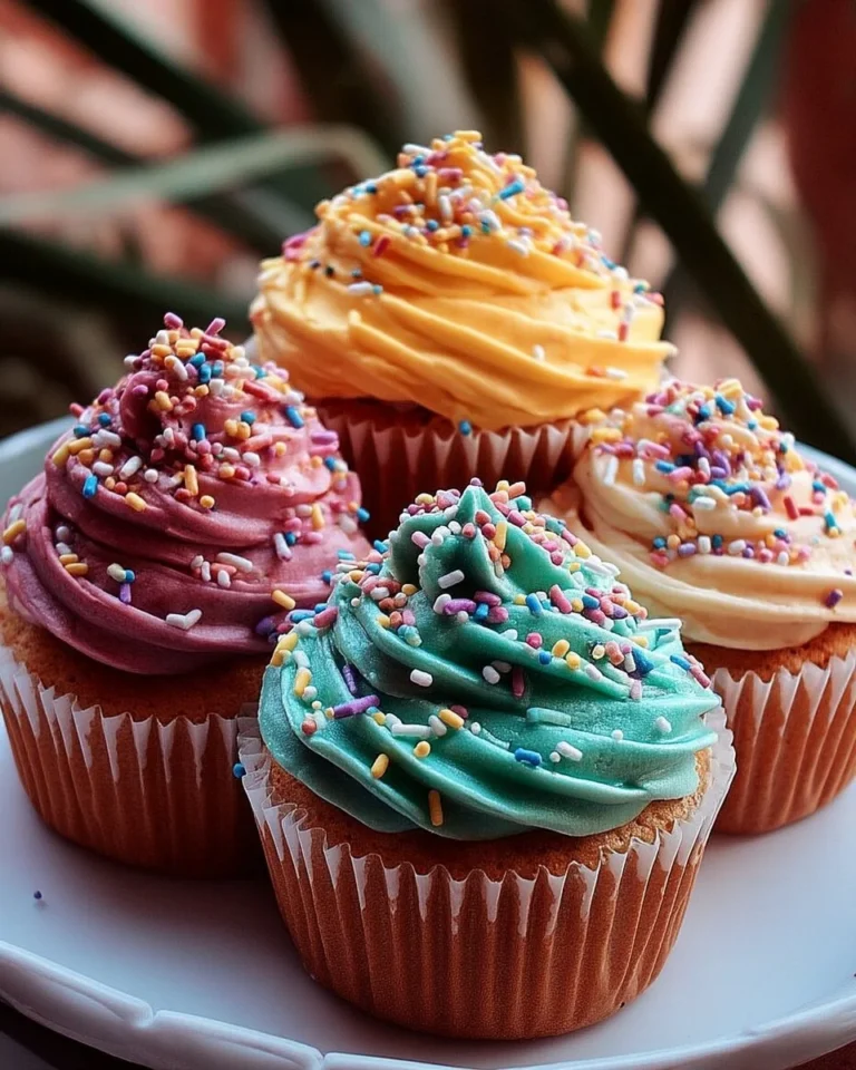Cupcakes festifs avec glaçages colorés pour des célébrations joyeuses