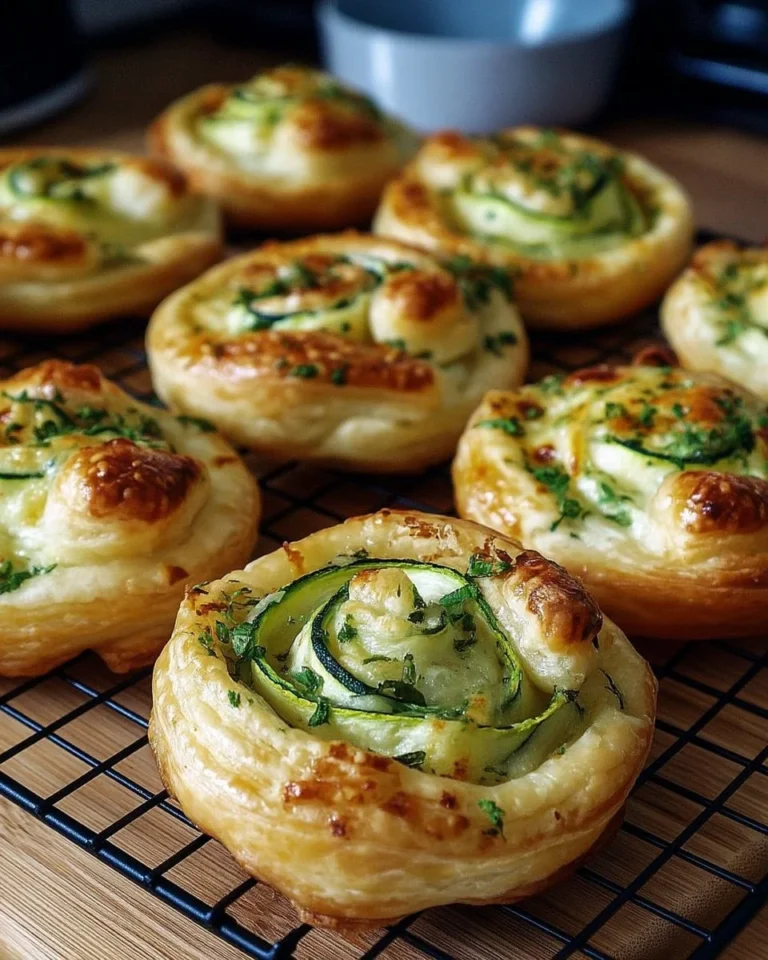 Feuilletés apéritifs de Pâques avec courgette et fromage, plats festifs
