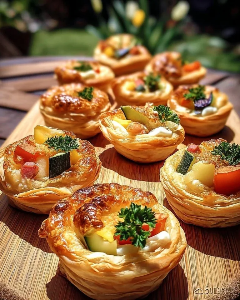 Feuilletés apéritifs 'Nids de Pâques' délicieux et festifs pour célébrer Pâques.