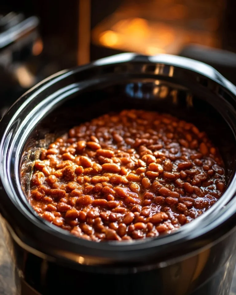 Recette de fèves au lard préparées à la mijoteuse, plat savoureux et réconfortant.