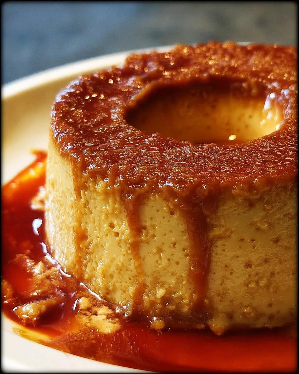 Flan espagnol au caramel crémeux et savoureux, parfait pour les desserts.