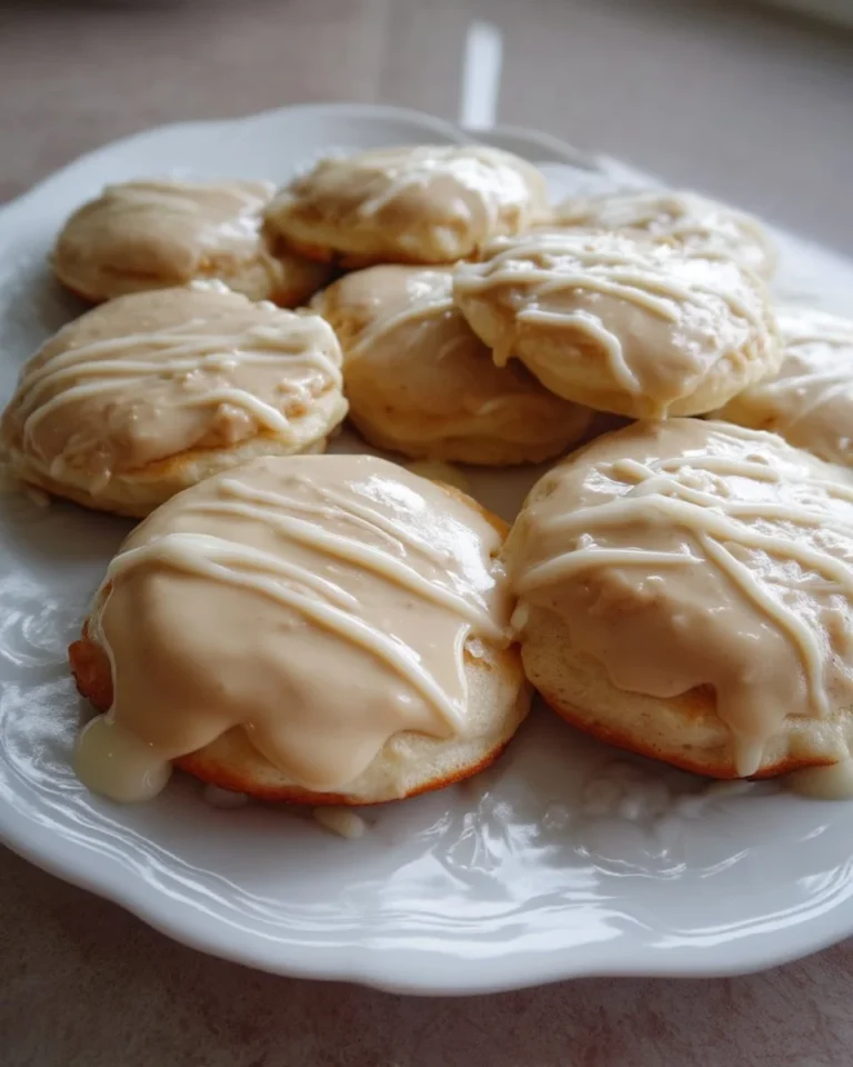 Galettes aux bananes avec beurre d'arachide et glaçage à l'érable sur une assiette