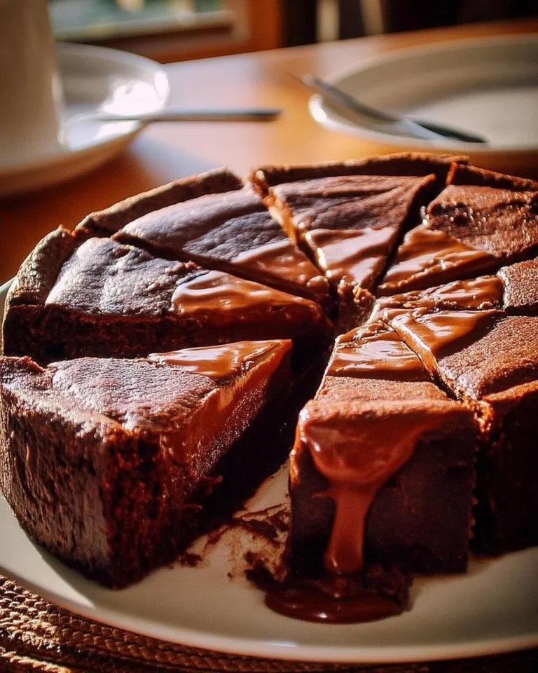 Gâteau fondant au chocolat fait maison, dessert traditionnel délicieux et moelleux