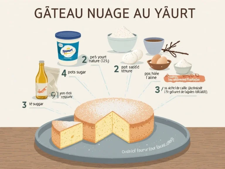 Gâteau Nuage au Yaourt moelleux et aérien, parfait pour un dessert léger