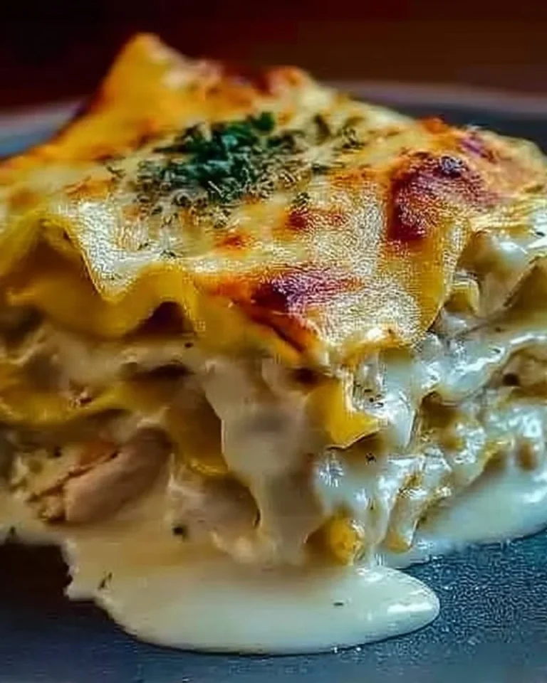 Lasagnes au poulet avec sauce blanche crémeuse, un plat savoureux et réconfortant