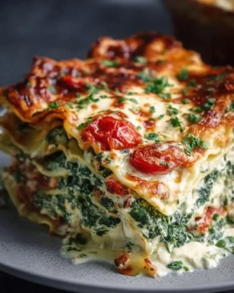 Lasagnes aux épinards et ricotta maison, plat savoureux et nutritif.