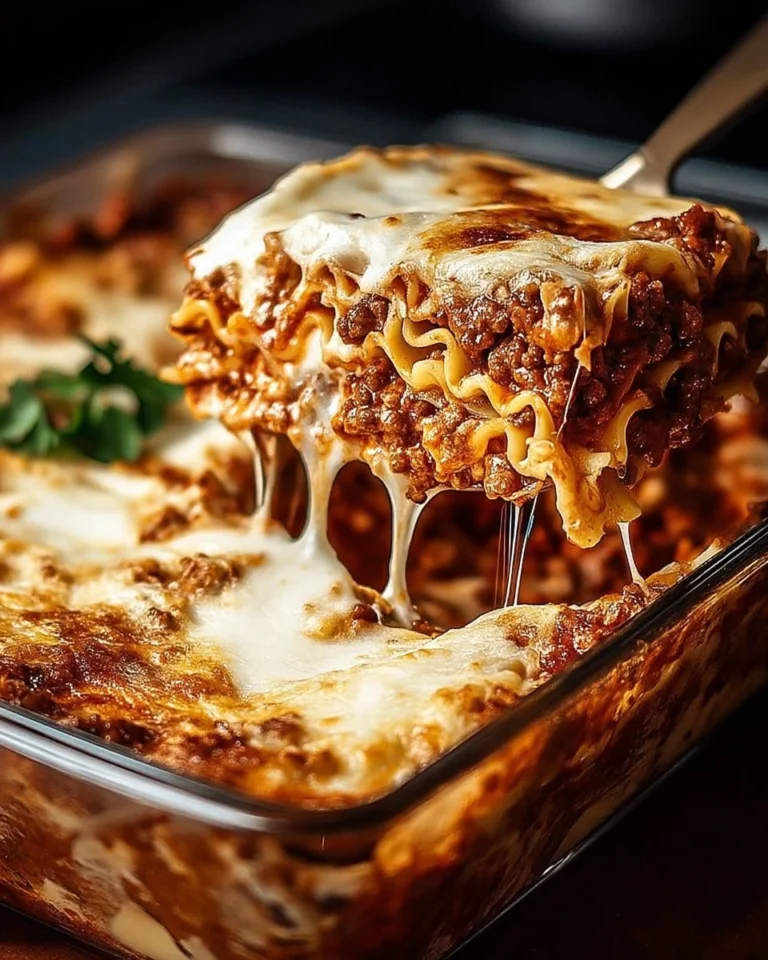 Lasagnes au bœuf gratiné fondant, simples à préparer et savoureuses.