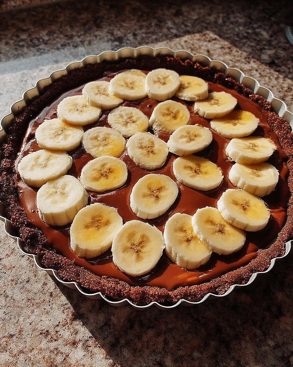 Tarte chocolat-banane maison