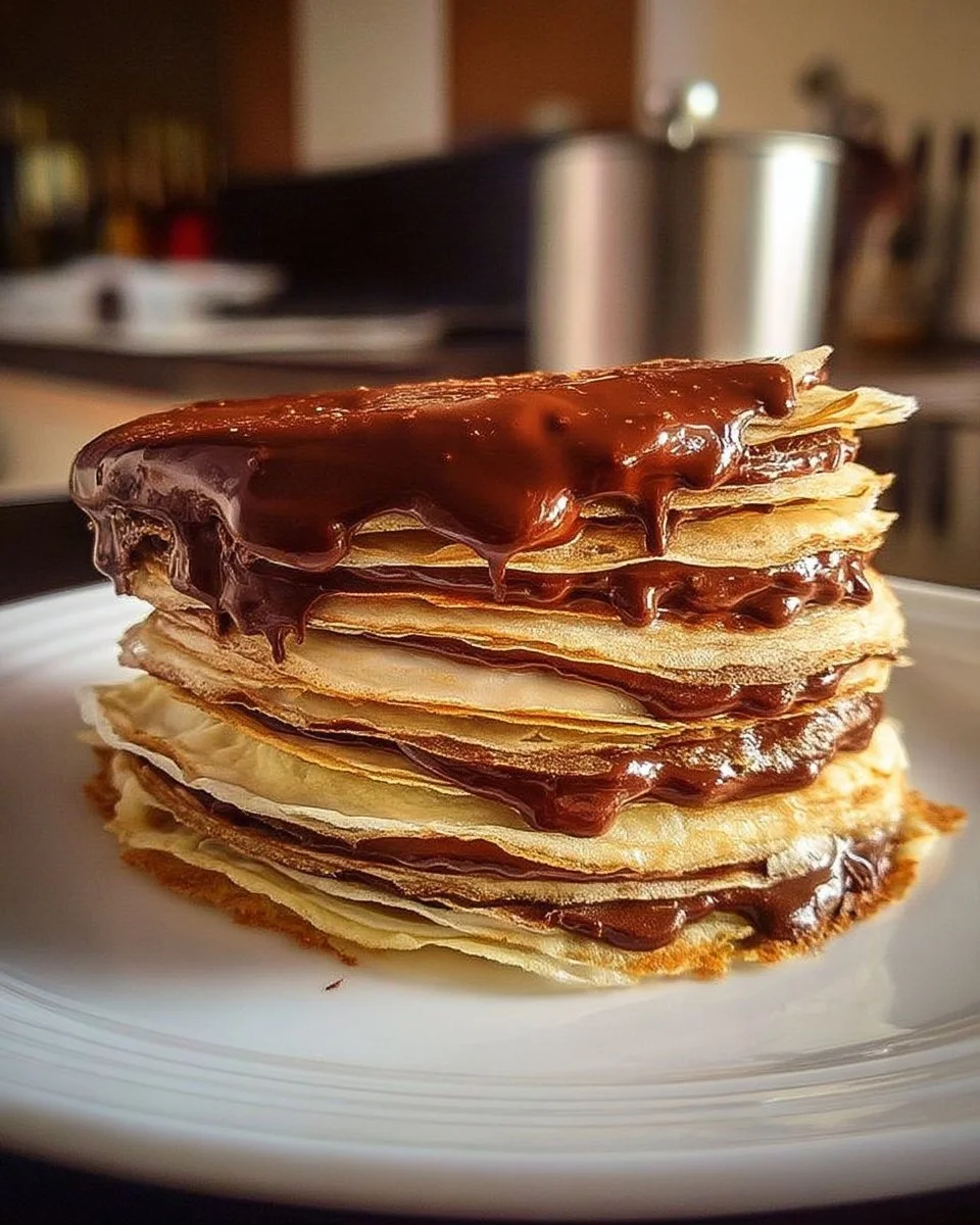 Mille-feuille crêpes au chocolat pour une soirée festive et gourmande