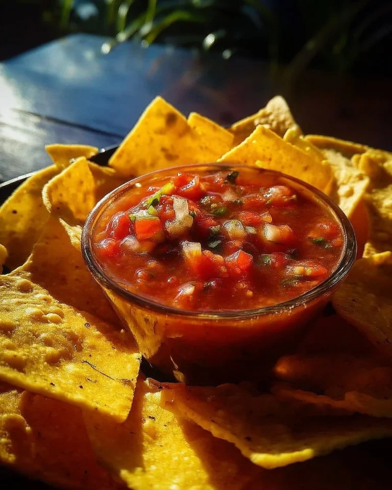 Nachos croustillants avec salsa maison fraîche
