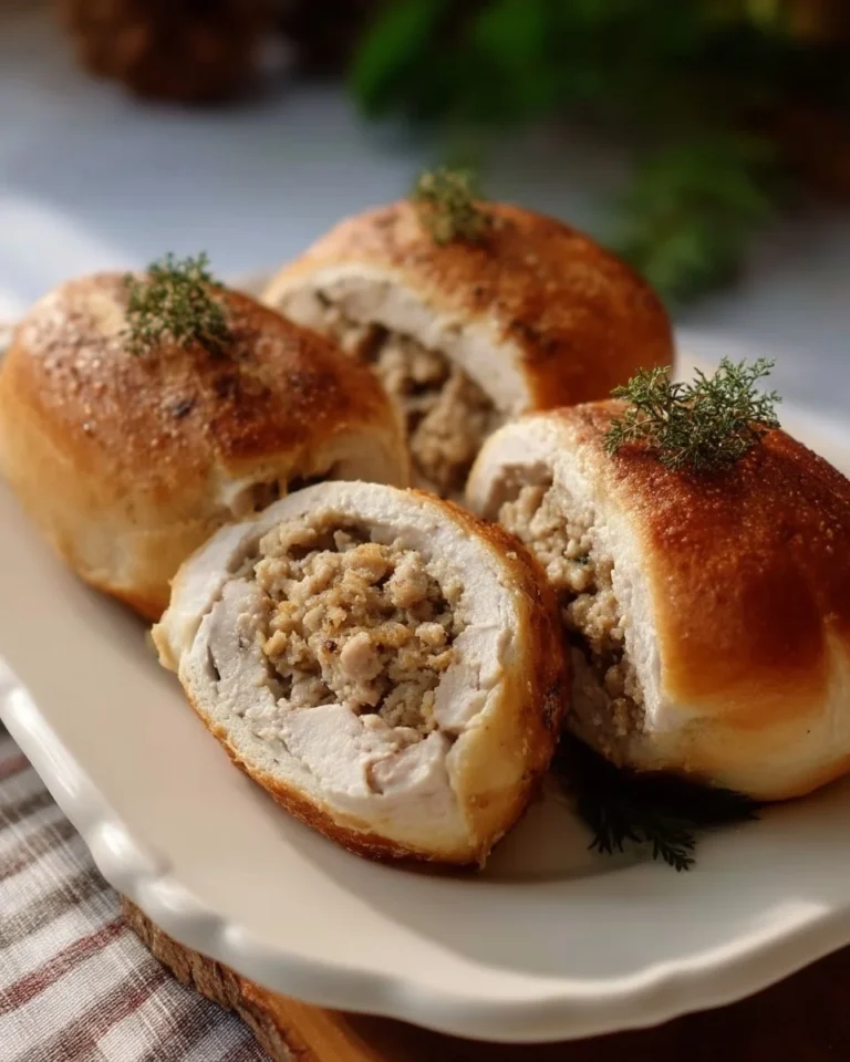 Petit Pain Fourré de Mamie au Dindon, une délicieuse recette maison.