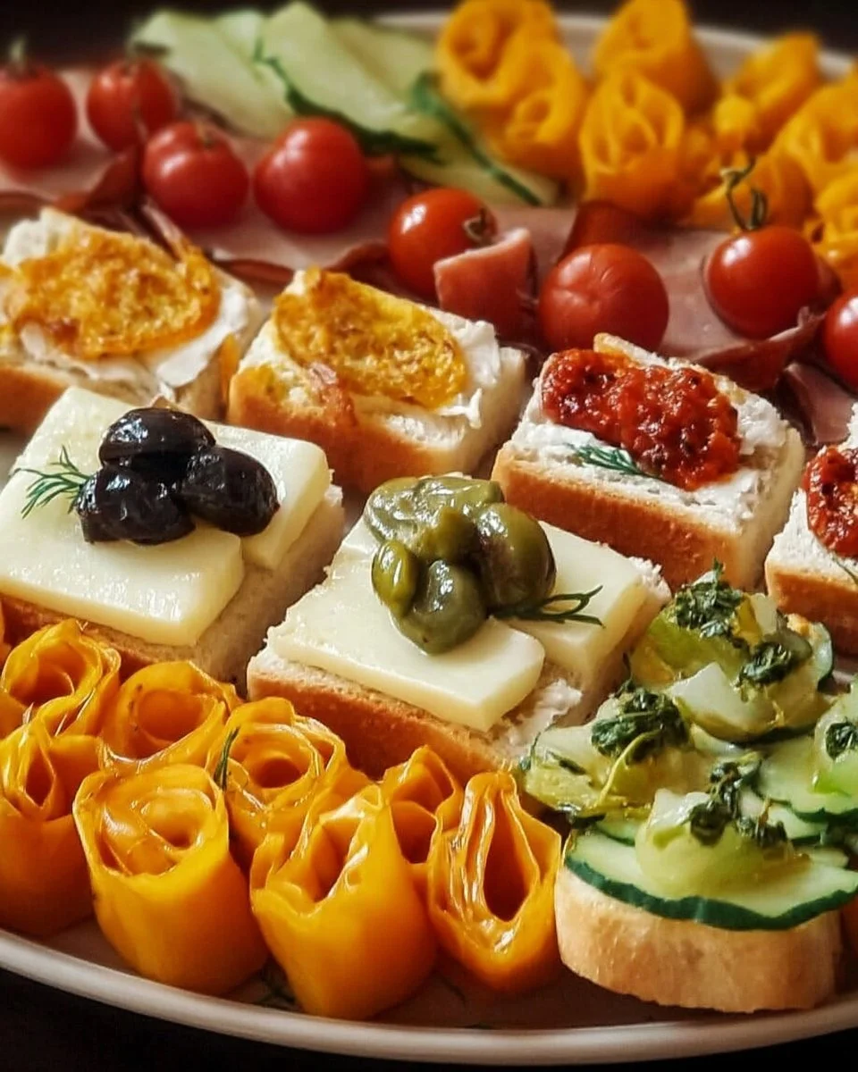Plateau apéro coloré avec assortiments de légumes, fromages et dips