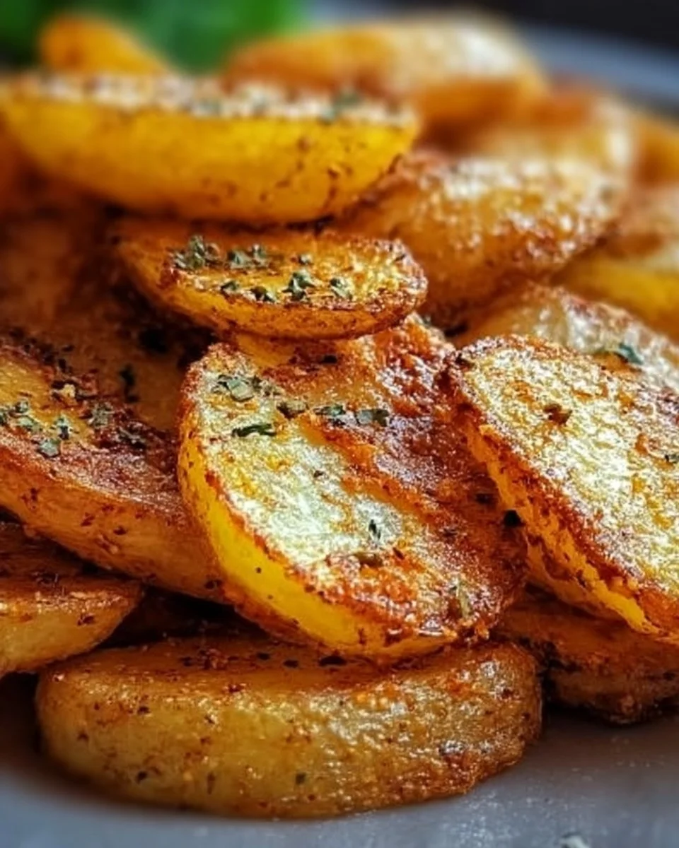 Pommes de terre croustillantes maison prêtes à déguster sur une assiette