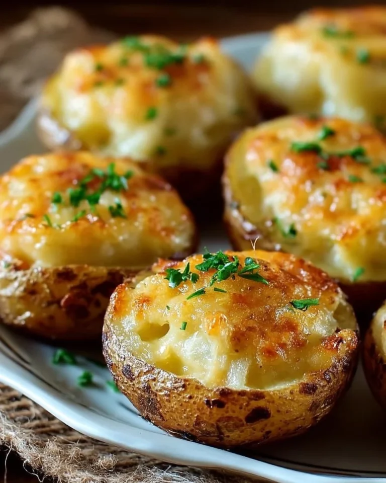 Pommes de terre farcies au fromage, un plat délicieux et réconfortant.