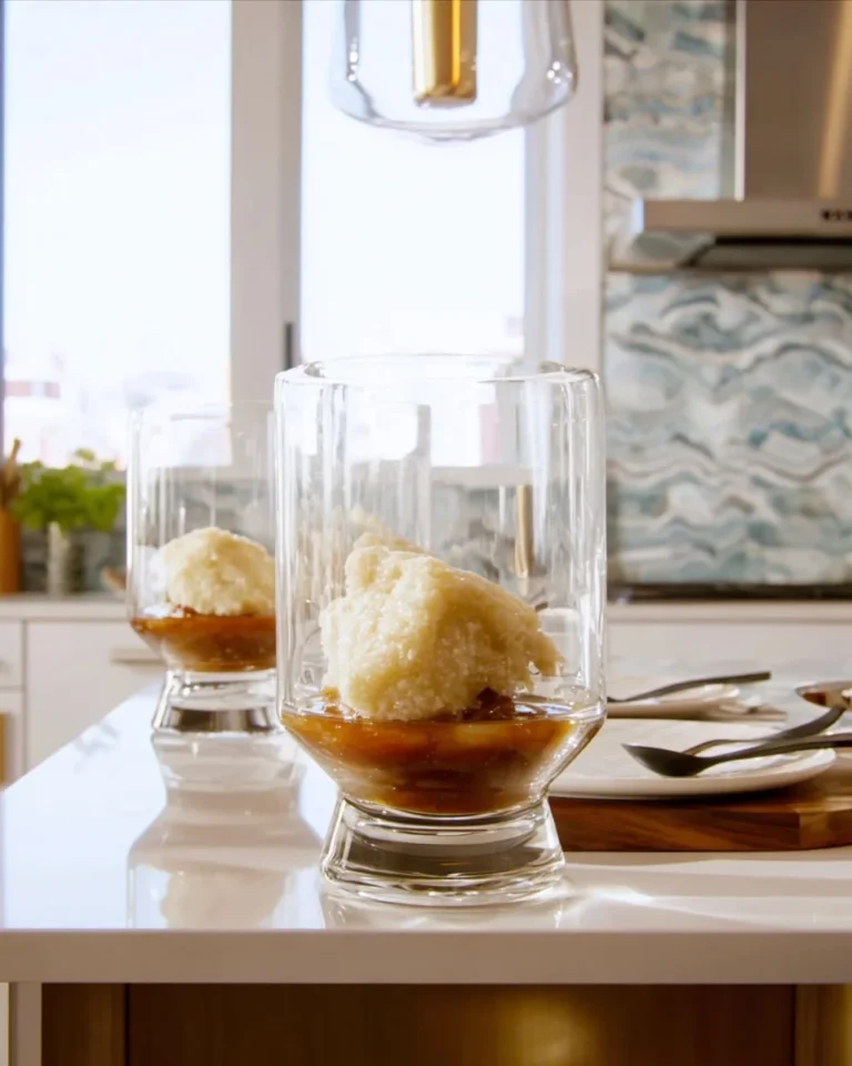 Pouding chômeur, un délicieux dessert québécois avec une texture moelleuse.
