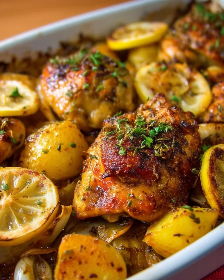 Recette de poulet au citron à la grecque, plat savoureux et estival.