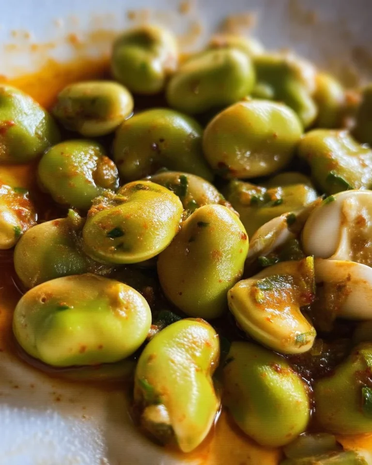 Recette de fèves fraîches prêtes à être servies