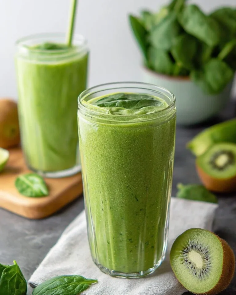 Recette de smoothie vert détox avec ingrédients frais et sains