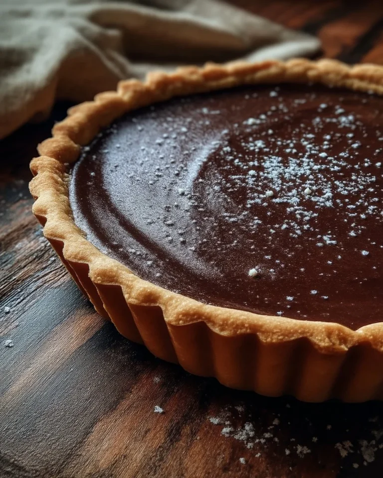 Dégustation d'une délicieuse tarte au chocolat maison décorée de copeaux de chocolat