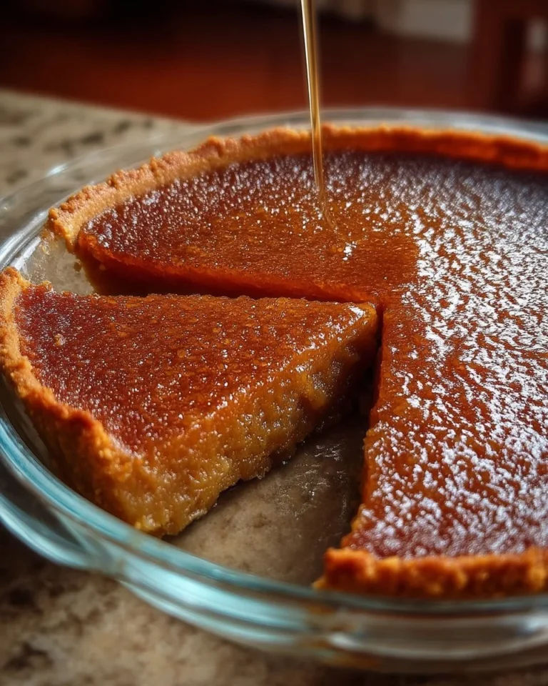 Tarte au sucre riche avec sirop d'érable, dessert traditionnel canadien.